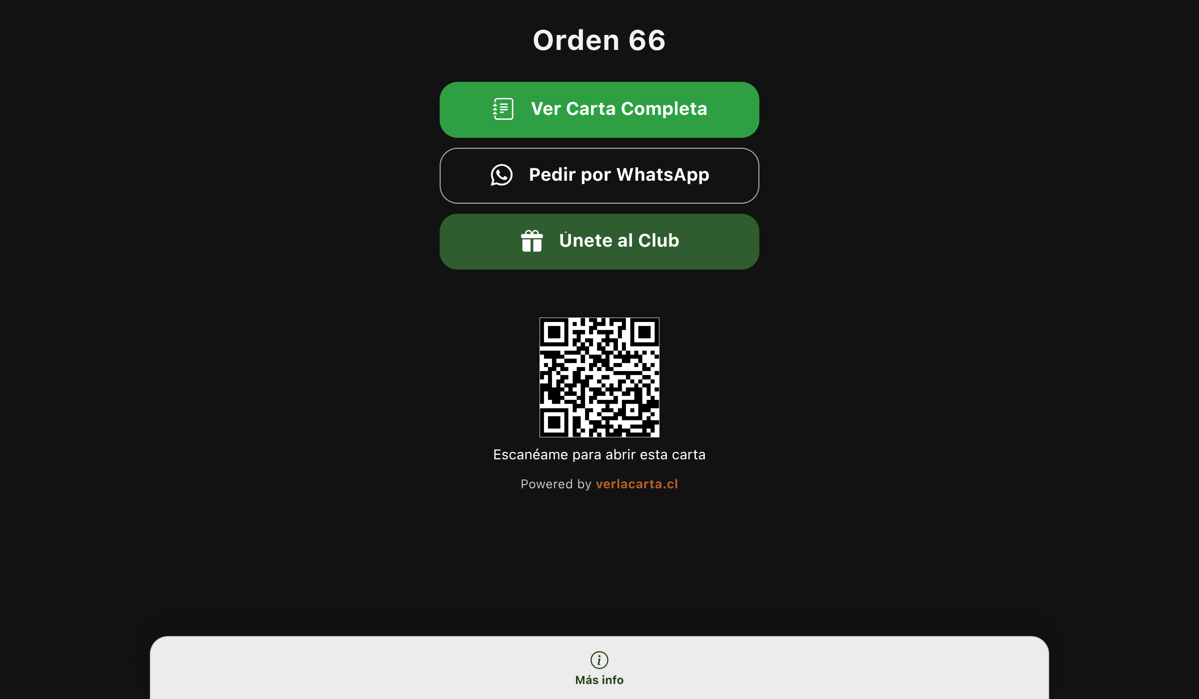 Captura de la carta digital de Orden 66