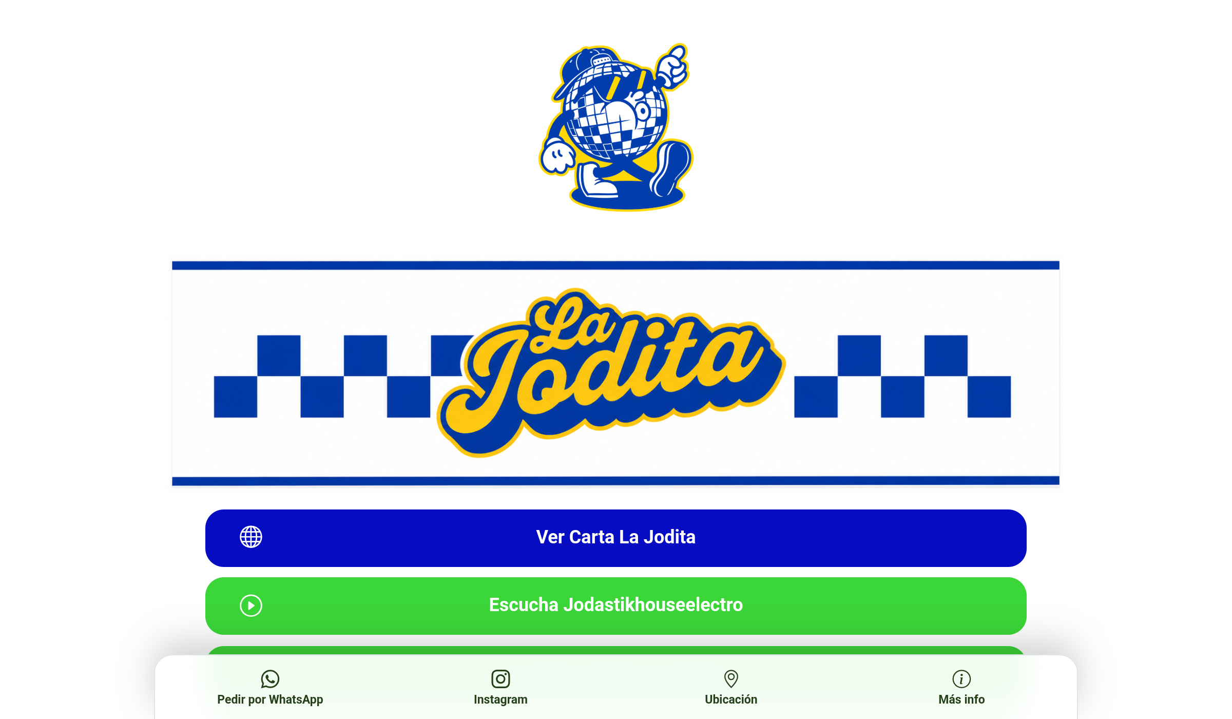Captura de la carta digital de La Jodita